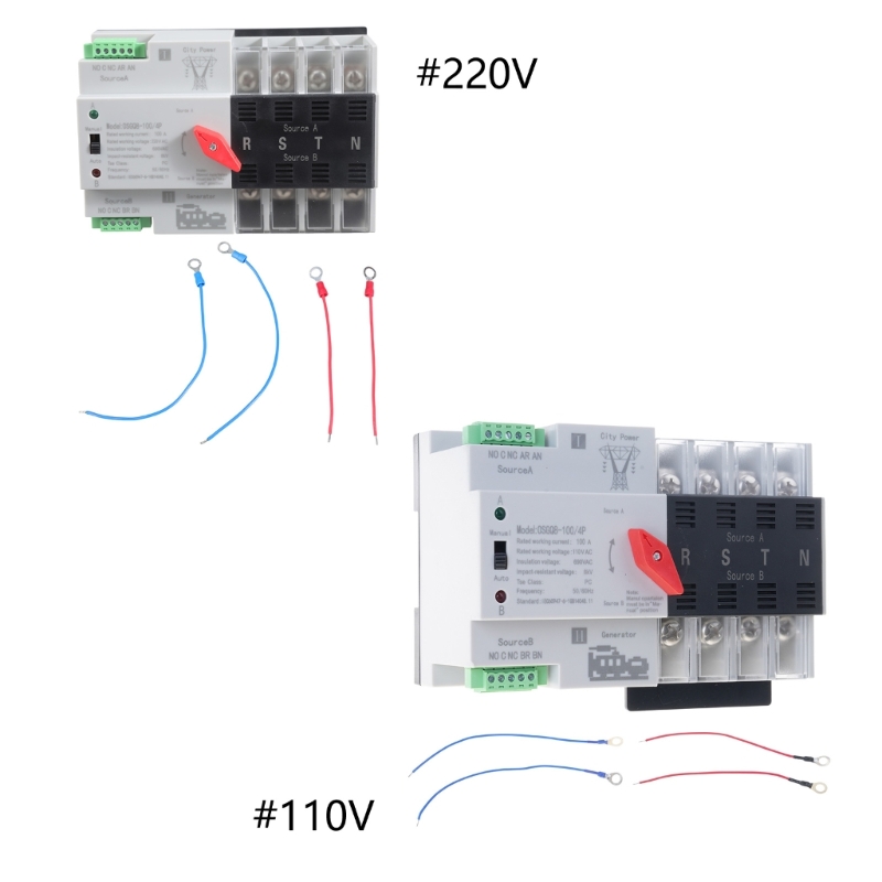 100Amp Automatic Power Transfer Switches 4Pole for Home backups Generator System