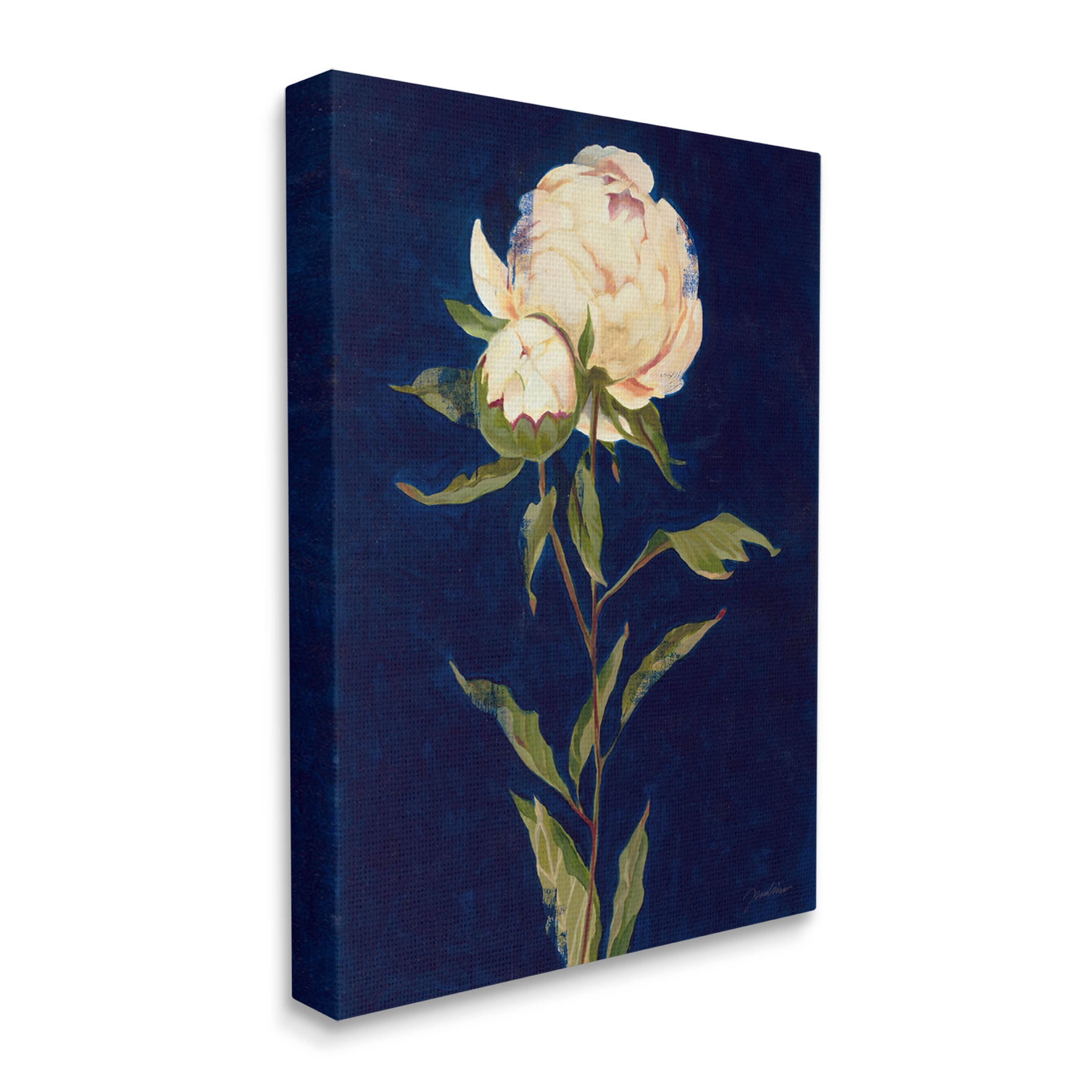 Stupell Industries Budding Rose Blossoms Painting Gallery Wrapped Canvas Print Wall Art, Design by Liz Jardine