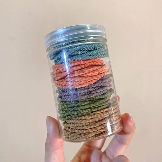 Barril 100 banda para el cabello básica sin costuras hilo antideslizante cuerda para el cabello cola de caballo alta cuerda para el cabello que no daña la banda de goma para el cabello