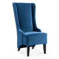 thumbnail image 4 of GZXS High Back Arm Chair,Modern Accent Chair 23" Wide Wing Back Chair,Side Chair,Fabric Wingback Chairs,Contemporary Leisure Side Chair with Wooden Legs (Blue), 4 of 10