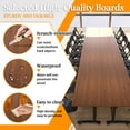 thumbnail image 5 of 6 Pack Folding Conference Table on Wheels,Large Rectangular Conference Room Tables Modern Rolling Meeting Seminar Table for 6-8 Person,Training Boardroom Tables for Office Conference Room（62.9in）, 5 of 7