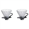 thumbnail image 1 of 2X Pour Over Coffee Dripper Filtro de Café para 1-4 Tazas Cafetera Reutilizable Cono de Café de Vidrio Resistente Al, 1 of 5