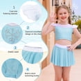 thumbnail image 3 of Marendyee Girls Bikinis Two Piece Swimsuit Princess Bikini Set Toddle Kids Ruffles Bathing Suit Role Play Swimwear 120 cm 5-6 Years, 3 of 17