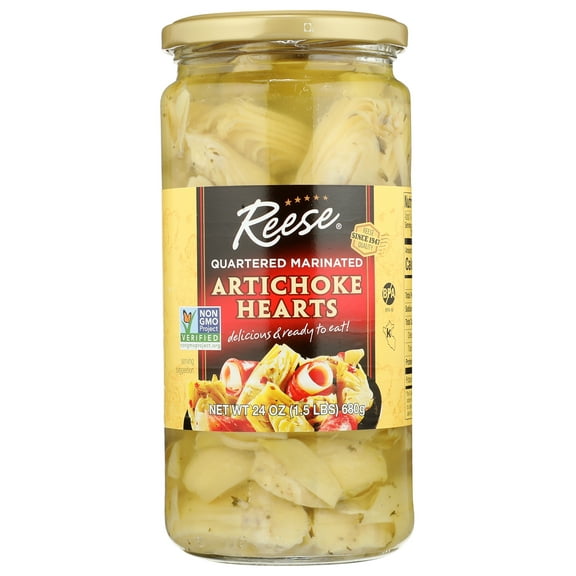 Reese Marinated Artichokes 24 Ounce (Pack Of 12)