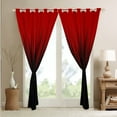 thumbnail image 3 of Black Curtains & Drapes Red Black Out Curtains Women Bedroom, Glowing Ombre Window Curtains Abstract Decoration, 3 of 5