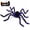 led*1, variant on Halloween Spider Decoration Fake Giant Spider Light up Realistic Black Hairy Spider for Spooky Halloween Party Supplies Outdoor Indoor Yard