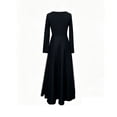 thumbnail image 7 of BRGZLK Women Maxi Dress Fall Winter Casual Elegant V Neck Long Sleeve Dresses Formal Flowy Evening Gown Black XL, 7 of 7