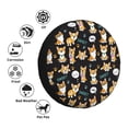 thumbnail image 4 of Naloa Cute Dogs Corgi PVC Leather Spare Tire Wheel Cover for Car Truck SUV Camper Trailer Universal Fit many size15 inch, 4 of 6