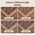 thumbnail image 7 of Design&I 5'x7' Washable Area Rug Ivory Rich Burgundy with Ornate Floral Motifs Traditional Design for Small Living Room, Bedroom, Sleek Flatweave Pet Friendly & Non-Slip, 7 of 7
