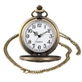 thumbnail image 2 of ZOLOHONI Vintage Pocket Watch with Chain for Men Women Gifts, Easy Read Arabic Numerals Scale Quartz Necklace Watches, 2 of 9