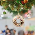 thumbnail image 6 of Beautynvta 4 Pcs Christmas Tree Decorations, 3.15'' Plastic Sweet Doughnuts Pendant, Shatterproof Christmas Dessert Hanging Decorations for Xmas Tree Windows Party Decor, 6 of 7