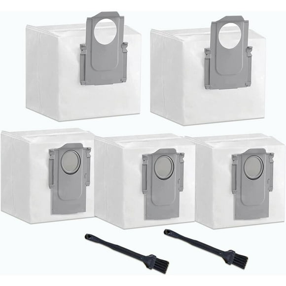 5 Pack Dust Bags for Roborock S7 MaxV Ultra / S7 Pro Ultra / Q7 Max / Q7 Max Plus / Q5+ Vacuum Cleaner, Replacement Accessories for 3.5L Large Capacity Vacuum Base-RAPANDA
