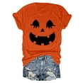 thumbnail image 5 of Gubotare Halloween Button Up Shirt Women Shirt Pumpkin Graphic Tshirt Blouses Funny Halloween Graphic Tees for Women (Orange,XL), 5 of 5