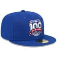thumbnail image 3 of Men's New Era Royal New York Giants 100th Season 59FIFTY Fitted Hat, 3 of 6