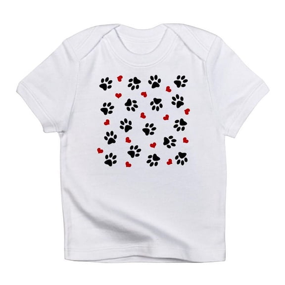 CafePress - Paw Prints And Hearts T Shirt - Infant T-Shirt
