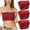 Wine, variant on 3 Womens Non Padded Bandeau Sprots Bra Strapless Convertible Bralettes Basic Layer Top Bra Backless for Women Display for 2x Bandeau Bra Crop Top Bra Peach Women Shirt Satin Spaghetti Strap Crop Top