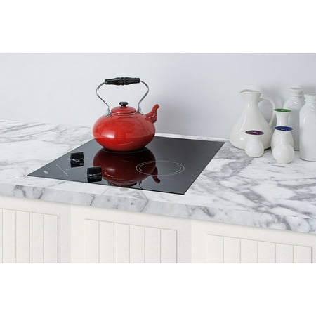 Summit Appliance - 21" Built-In Electric Cooktop with 2 Burners and Residual Heat Indicator - Black