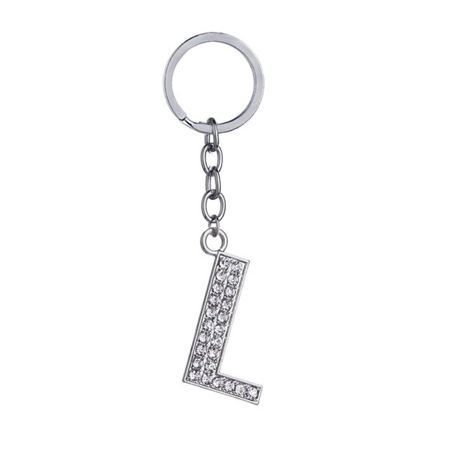 Up to 65% Off 26 Letters Key Ring Chain Unisex Keychain Fashion New Alphabet Keyring Gift Necklace Rings Earring Jewelry on Clearance