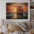 thumbnail image 2 of Designart "Sailing Towards Fluid Horizons II" Sailing Boat Print on Natural Pine Wood, 2 of 5