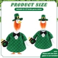 thumbnail image 2 of Guvpev St. Patrick's Day Goose Outfit - Lucky Irish Green Plaid Costume with Orange Beard and Pot of Gold - Festive Saint Paddy's Day Clothes for 23" Outdoor Porch Goose Statues, 2 of 14