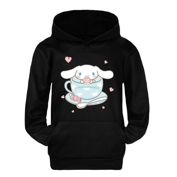 Cinnamorolls Hoodie for Girls Kawaii Sweatshirts Long Sleeve Pullover Tops Kids Cute Cartoon Hooded Outerwear Graphic Shirt