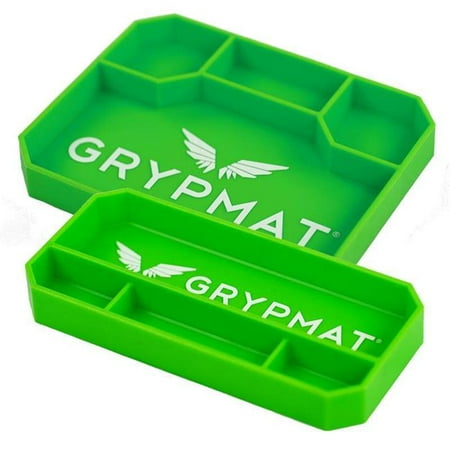 

Grypmat 9.5 x 7.5 in. Rectangular Grypmat Tool Tray with 1 in. Thick Chemical Resistant Silicone Green - Pack of 2