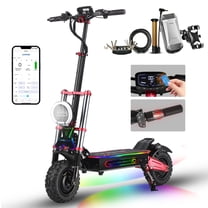BOYUEDA S5-11 6000W Dual Motor Electric Scooter for Adults,55 MPH,75 Miles Long Range, 60V 38Ah Battery,11" Off-Road Tires,Foldable Fast E-Scooter with NFC,Seat & Sport Mode,UL2272