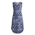 thumbnail image 6 of Secret Treasures Women's and Women's Plus V-Neck Batik Tank Top Chemise, 6 of 6