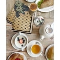 thumbnail image 4 of Vintage Geometric Kitchen Dish Towels for Drying Dishes Set of 3, Green Brown Abstract Plaid Checkered Waffle Weave Microfiber Hand Tea Bathroom Towels Quick Dry & Absorbent Towel 15.7x23.6, 4 of 7