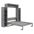 thumbnail image 3 of Gray Full Size Murphy Bed with LED Lights, 3 of 10