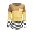 thumbnail image 4 of Pregnant Women's Stylish Boho Style Nursing Spliced ​​top Striped Long Sleeve Blouse With Split Chest Design Ofr Breastfeeding, 4 of 5