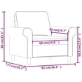 thumbnail image 4 of vidaXL Sofa Chair Light Grey 60 cm Fabric, 4 of 5