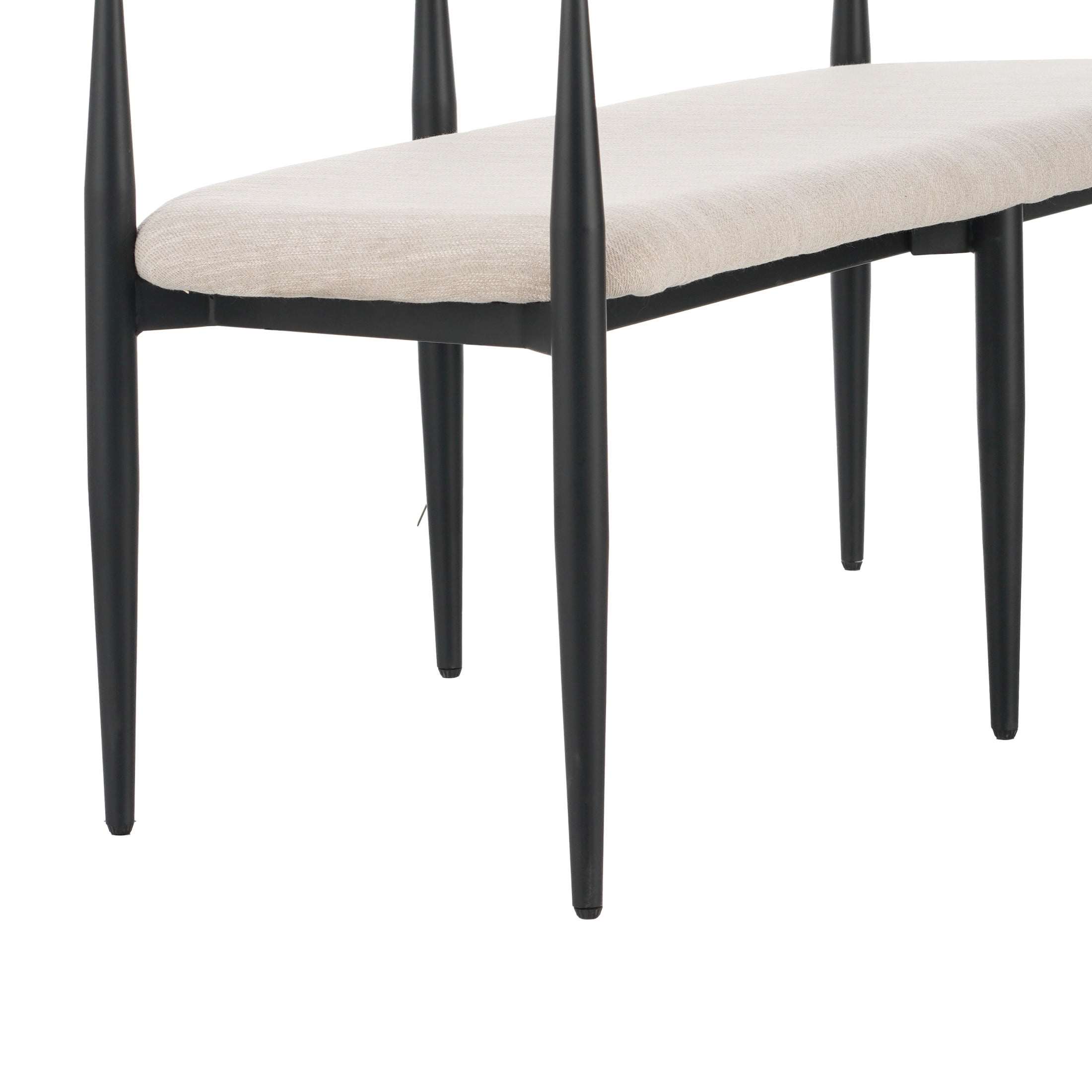 Christopher Knight Home Minimalist Fabric Upholstered Loveseat with Metal Frame, Beige