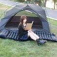 thumbnail image 4 of QISIWOLE Inflatable Camping Sleeping Pad, Extra Thickness 4 Inch Sleeping Mat with Built-in Pump, Compact & Ultralight Camping Air Mattress for Backpacking Hiking Tent Traveling, 4 of 7
