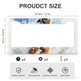 thumbnail image 3 of 2 Pcs Set Watercolor Snowboarder License Plate Cover Ski Snowboard Customized Decor Car Tag Quality Aluminum Metal 2 Round Holes for Women Men US Vehicles, 3 of 6