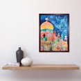 thumbnail image 2 of Islamic Mosque At Night Folk Art Watercolour Painting Art Print Framed Poster Wall Decor 12x16 inch, 2 of 5