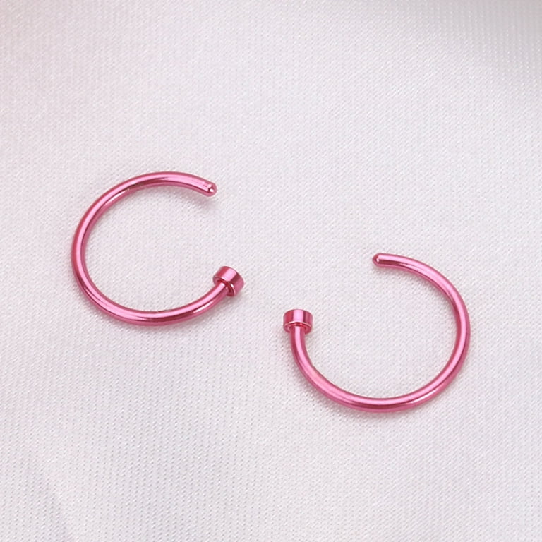 Pink nose ring hoop deals