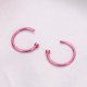 thumbnail image 4 of 2 piercings para la nariz unisex de acero quirúrgico de titanio, abiertos, de 8 mm (rosa), 4 of 6
