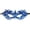 A002- Blue, variant on Half Face Party Mask, Lace Masquerade Mask, Gold Masquerade Mask for Women, Carnival Mask for Women, Colorful Gradient Hollow Out Design, 9X4.5 in Size, Fitted with Adjustable