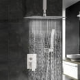 thumbnail image 2 of Brushed Nickel Shower System Bathroom 12 Inches Rain Shower Head with Handheld, 2 of 14