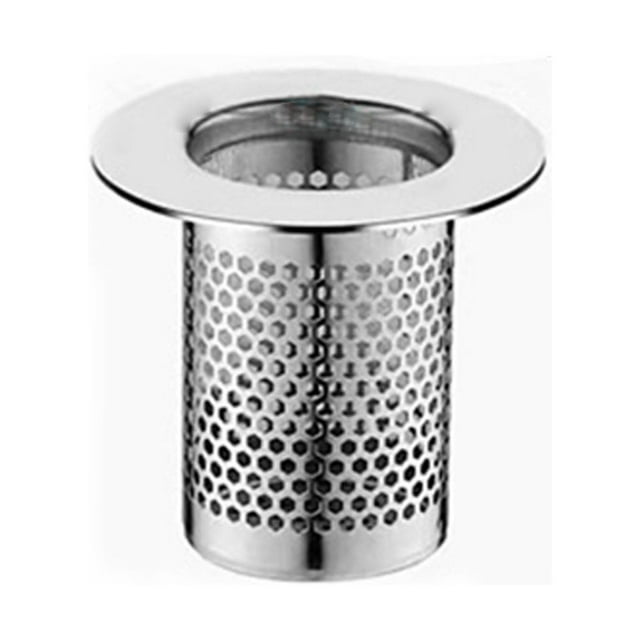 Shower Drain Strainer Hair Silver Stainless Steel Sink Strainer Kitchen Bathroom