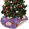 thumbnail image 5 of Coolnut Santa Cute Cupcake Christmas Tree Mats Waterproof Tree Skirt, Christmas Purple Cartoon Xmas Tree Stand Tray Mat Floor Protector Pad for Holiday Party Decoration, 28.3", 5 of 6