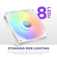 thumbnail image 2 of Ventilador NZXT F140 RGB Core de 140 mm montado en un hub con 8 LED blanco, 2 of 7