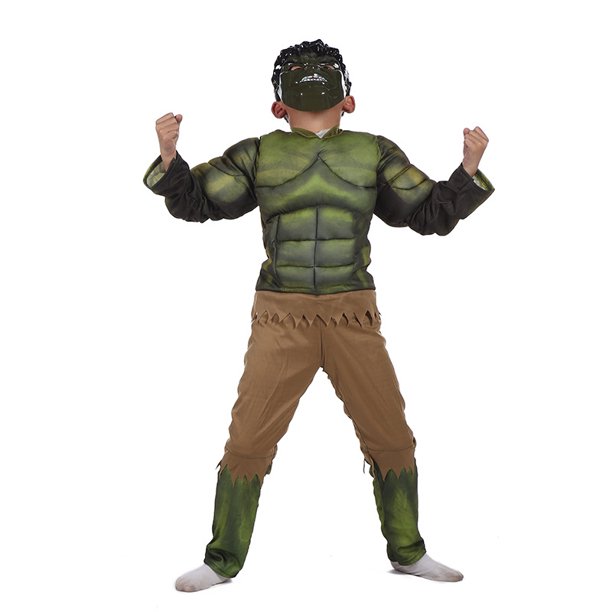 Disfraces musculosos de Hulk para niños, regalos de cumpleaños y Navidad de Marvel, incluye máscaras, disfraces de Halloween