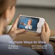 Hubble Nursery Pal Link Premium Smart Wi-Fi Enabled Baby Monitor with 5-inch HD Color Parent Unit Viewer