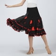 thumbnail image 6 of Yunhgft Big swing ladies flamenco rock dress maxirock dance rock dance dresses for Latin Red, 6 of 9
