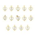 thumbnail image 4 of 10k Real Solid Two Tone Gold Heart Necklace (Letter D) with 20" Rolo Chain, Letter D Charm for Her, 4 of 6