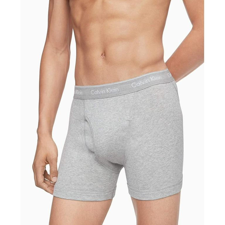 Calvin Klein 3Pk Boxer Brief Cotton Classics Mens Active Underwears Size XL Color Grey White Black