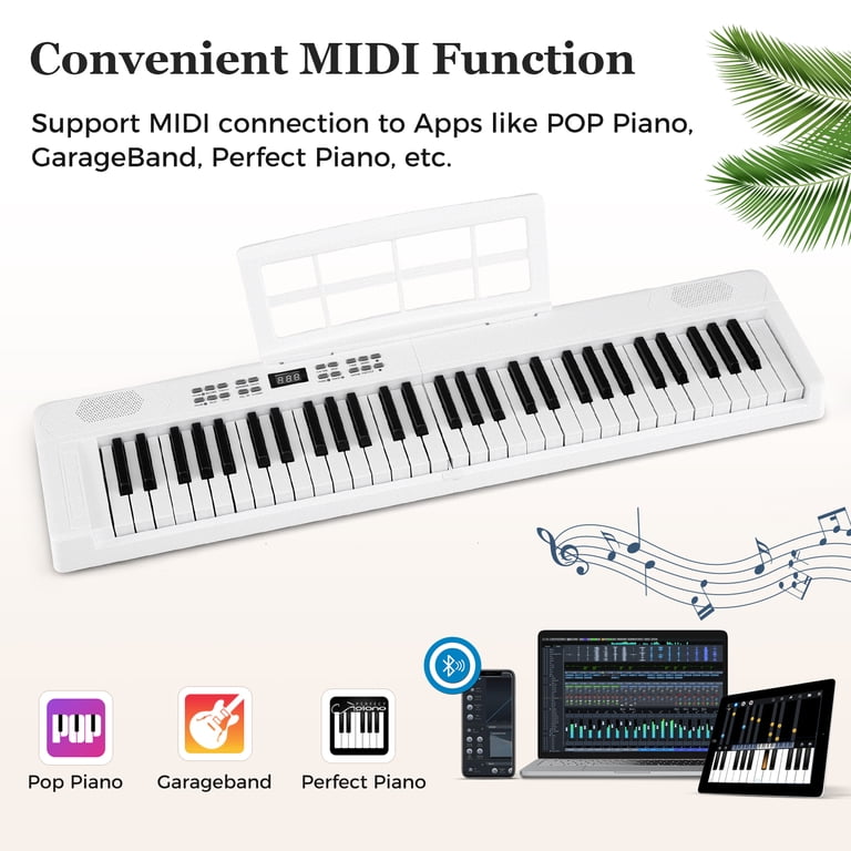 Gymax 61-Key Foldable Piano Keyboard w/MIDI Split Function