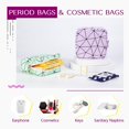 thumbnail image 4 of Bolsa para el periodo de cuero PU Likesing, estuche para toallas sanitarias, morado, 4 of 7